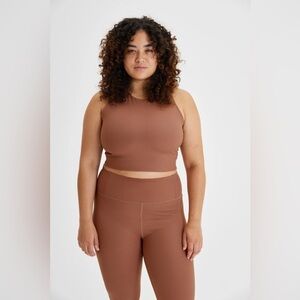 Girlfriend Collective Ribbed Compressive Matching Set in Rye